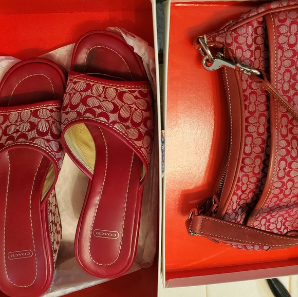 Coach Small C handbag and wedges - RARE! - Picture 1 of 3